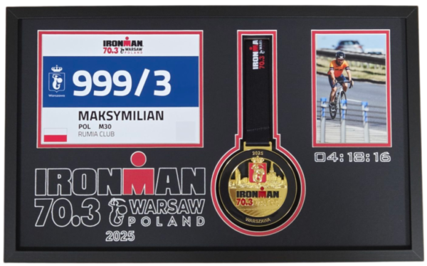 Rama na medal Ironman Warszawa 50×30